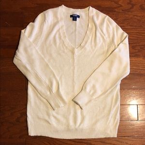 Cream V-Neck Sweater